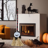 Maxbell Witch Broom with Light Spooky Halloween Decor for Club Carnivals Fancy Dress black red