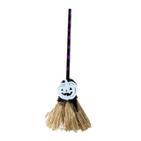 Maxbell Witch Broom with Light Spooky Halloween Decor for Club Carnivals Fancy Dress black violet