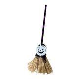 Maxbell Witch Broom with Light Spooky Halloween Decor for Club Carnivals Fancy Dress black violet