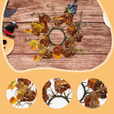 Maxbell Fall Wreath 25cm Festival Table Decorative Harvest Wreath Thanksgiving Decor