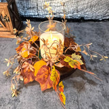 Maxbell Fall Wreath 25cm Festival Table Decorative Harvest Wreath Thanksgiving Decor