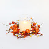 Maxbell Fall Candle Ring Table Centerpiece Candle Wreath for Holiday Harvest Parties