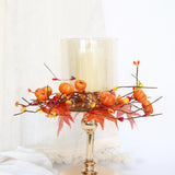 Maxbell Fall Candle Ring Table Centerpiece Candle Wreath for Holiday Harvest Parties