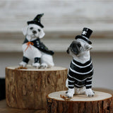 Maxbell Halloween Dog Statue Art Craft Accent Ornament for Living Room Balcony Patio Witch