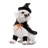 Maxbell Halloween Dog Statue Art Craft Accent Ornament for Living Room Balcony Patio Witch