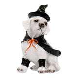 Maxbell Halloween Dog Statue Art Craft Accent Ornament for Living Room Balcony Patio Witch