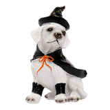 Maxbell Halloween Dog Statue Art Craft Accent Ornament for Living Room Balcony Patio Witch