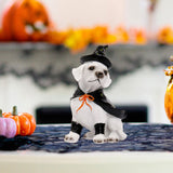 Maxbell Halloween Dog Statue Art Craft Accent Ornament for Living Room Balcony Patio Witch