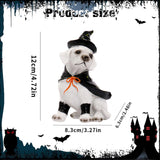 Maxbell Halloween Dog Statue Art Craft Accent Ornament for Living Room Balcony Patio Witch