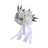 Maxbell Bridal Bouquet Ornament Bride Flower for Valentine's Day Ceremony Decoration White