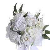 Maxbell Bridal Bouquet Ornament Bride Flower for Valentine's Day Ceremony Decoration White