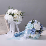 Maxbell Bridal Bouquet Ornament Bride Flower for Valentine's Day Ceremony Decoration White