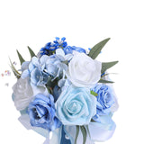 Maxbell Bridal Bouquet Ornament Bride Flower for Valentine's Day Ceremony Decoration Light Blue