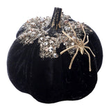 Maxbell Artificial Pumpkin Gift Soft Crafts Ornaments for Kitchen Thanksgiving Party Black