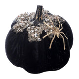 Maxbell Artificial Pumpkin Gift Soft Crafts Ornaments for Kitchen Thanksgiving Party Black