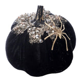 Maxbell Artificial Pumpkin Gift Soft Crafts Ornaments for Kitchen Thanksgiving Party Black