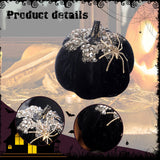 Maxbell Artificial Pumpkin Gift Soft Crafts Ornaments for Kitchen Thanksgiving Party Black