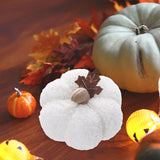 Maxbell Artificial Pumpkin Decorative Realistic Faux Fruit Display for Party Kitchen White