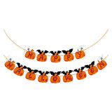 Maxbell Pumpkin Bunting Garland Photo Prop Halloween Banner for Ceiling Home Window