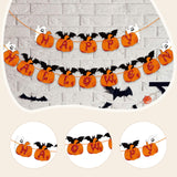 Maxbell Pumpkin Bunting Garland Photo Prop Halloween Banner for Ceiling Home Window
