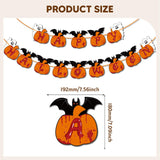 Maxbell Pumpkin Bunting Garland Photo Prop Halloween Banner for Ceiling Home Window