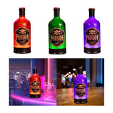 Maxbell Wine Bottle Shape Music Box 10.5x10.5x29cm for Women Men Holiday Decorations orange