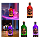 Maxbell Wine Bottle Shape Music Box 10.5x10.5x29cm for Women Men Holiday Decorations orange