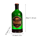 Maxbell Wine Bottle Shape Music Box 10.5x10.5x29cm for Women Men Holiday Decorations green