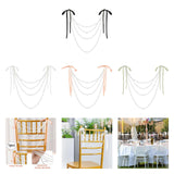 Maxbell Wedding Chair Back Decoration Wedding Ceremony Aisle Decoration for Birthday Black