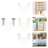 Maxbell Wedding Chair Back Decoration Wedding Ceremony Aisle Decoration for Birthday Black