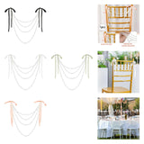 Maxbell Wedding Chair Back Decoration Wedding Ceremony Aisle Decoration for Birthday Black