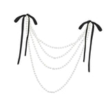 Maxbell Wedding Chair Back Decoration Wedding Ceremony Aisle Decoration for Birthday Black