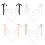 Maxbell Wedding Chair Back Decoration Wedding Ceremony Aisle Decoration for Birthday Black