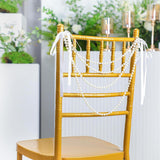 Maxbell Wedding Chair Back Decoration Wedding Ceremony Aisle Decoration for Birthday White