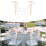 Maxbell Wedding Chair Back Decoration Wedding Ceremony Aisle Decoration for Birthday Pink