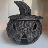 Maxbell Handwoven Pumpkin Candle Holder Living Room Party Home Desk Storage Ornament