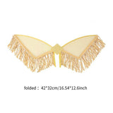 Maxbell Sequin Tassel Wing Fringed Fairy Wing for Festival Masquerade Party Supplies Gold