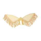 Maxbell Sequin Tassel Wing Fringed Fairy Wing for Festival Masquerade Party Supplies Gold