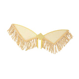 Maxbell Sequin Tassel Wing Fringed Fairy Wing for Festival Masquerade Party Supplies Gold