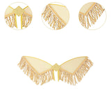 Maxbell Sequin Tassel Wing Fringed Fairy Wing for Festival Masquerade Party Supplies Gold