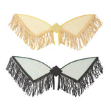 Maxbell Sequin Tassel Wing Fringed Fairy Wing for Festival Masquerade Party Supplies Gold