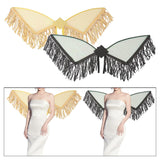Maxbell Sequin Tassel Wing Fringed Fairy Wing for Festival Masquerade Party Supplies Gold