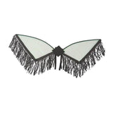Maxbell Sequin Tassel Wing Fringed Fairy Wing for Festival Masquerade Party Supplies Black
