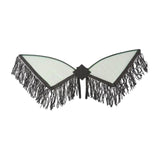 Maxbell Sequin Tassel Wing Fringed Fairy Wing for Festival Masquerade Party Supplies Black