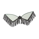 Maxbell Sequin Tassel Wing Fringed Fairy Wing for Festival Masquerade Party Supplies Black