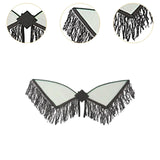 Maxbell Sequin Tassel Wing Fringed Fairy Wing for Festival Masquerade Party Supplies Black