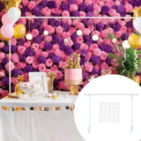 Maxbell over The Table Rod Stand with Clamp for Craft Banner Display Party Christmas White