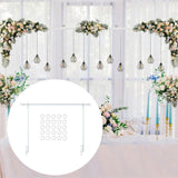 Maxbell over The Table Rod Stand with Clamp for Craft Banner Display Party Christmas White