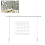 Maxbell over The Table Rod Stand with Clamp for Craft Banner Display Party Christmas White