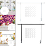 Maxbell over The Table Rod Stand with Clamp for Craft Banner Display Party Christmas White